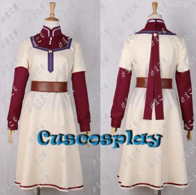 Костюм для косплея белого снега Akagami no Shirayuki-hime платье фармацевта вечевечерние на