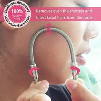 

Facial Hair Remover Manual Hair Removal Rod Stainless Steel Beauty Tool Thread Spring Suitable For All Skin Types