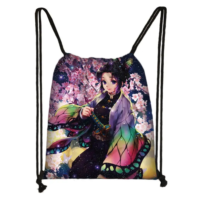Hot Anime Demon Slayer Kimetsu no Yaiba Kamado Nezuko Agatsuma Hashibira travel Bundle pocket bag handbag Shopping Gift | Игрушки и