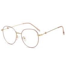 Новинка октября, металлические необычные очки без градусов для чтения, повседневные зеркальные очки с цветами, классические очки для чтения