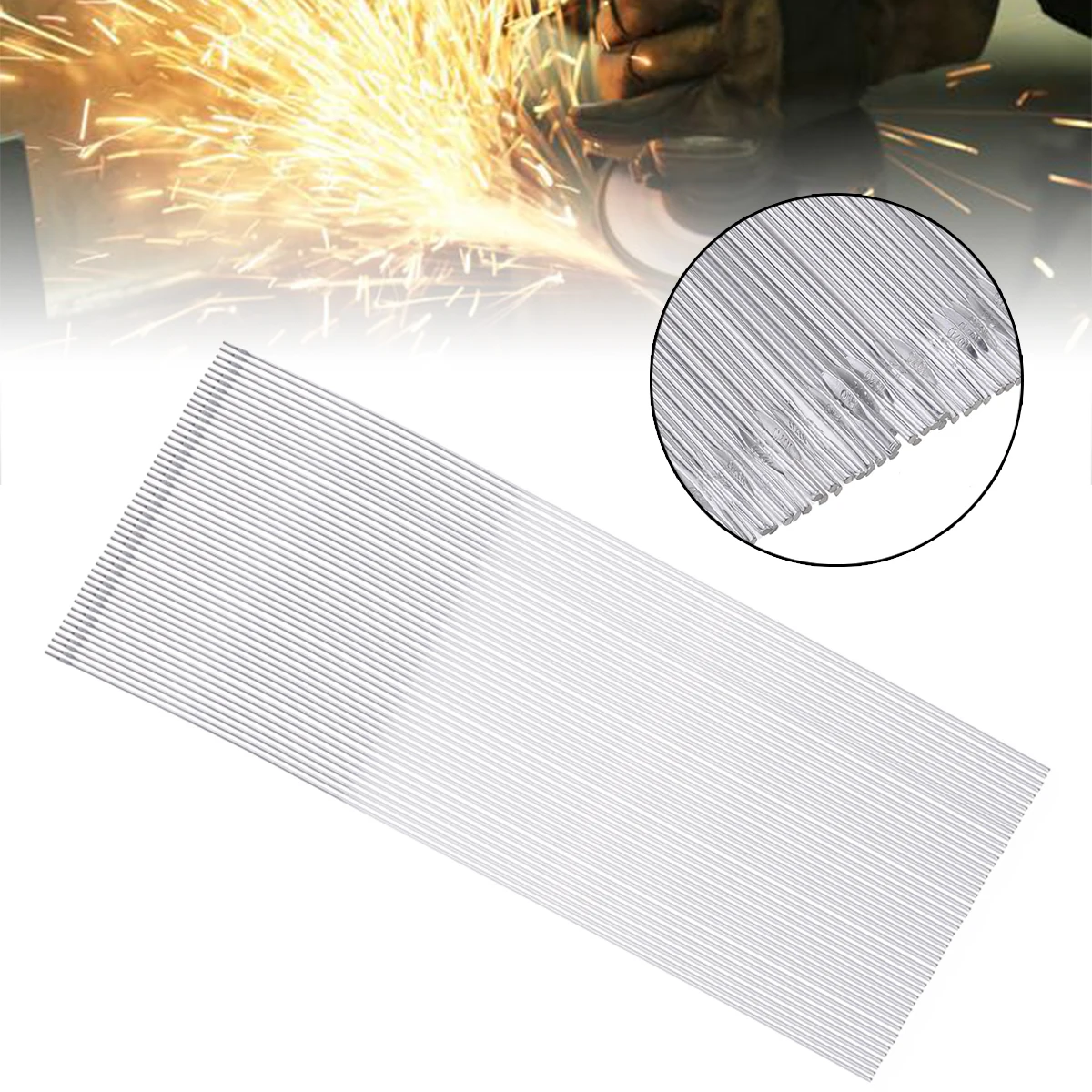 

50pcs Aluminium Welding Rods 2mm Welding Rods Low Temperature Aluminum Welding Wire Soldering Rods 500mm Long