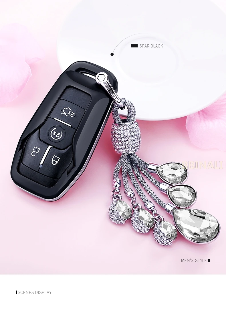 Для FORD aurus Lincoln Ford Mustang MKX MKZ MKC набор автомобильных ключей многоцветная оболочка для ключей подарочные аксессуары для украшения автомобиля