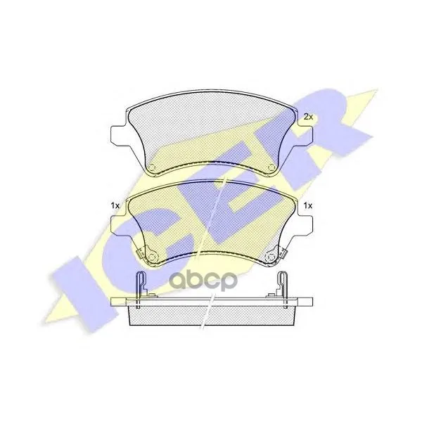 181513_колодки Дисковые Передние! Диск 15" Toyota Corolla 1.4/1.6 Wti/2.0d4-D 02 Icer 181513 Icer арт. 181513