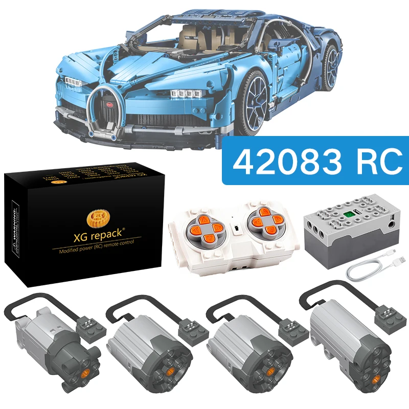 

XGrepack brand suitable for 42083 Bugatti electric RC remote control modification package lighting power blocks