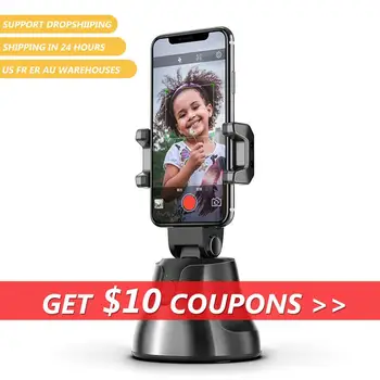 

Portable All-in-one Auto Smart Shooting Selfie Stick , 360 Rotation Auto Face Tracking Object Tracking vlog Camera Phone Holder
