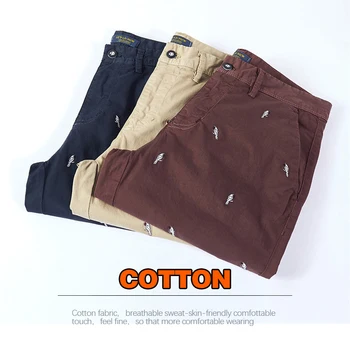 通販 2020 夏新メンズ薄型カジュアルショーツ綿 100% 刺繍ファッションスリムバミューダショートパンツ男性ブランドカーキ