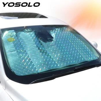 

YOSOLO Car Window Sunshade UV Protection Shield Front File Windshield Sunshade Sun Visor Windshield Cover Exterior Accessories