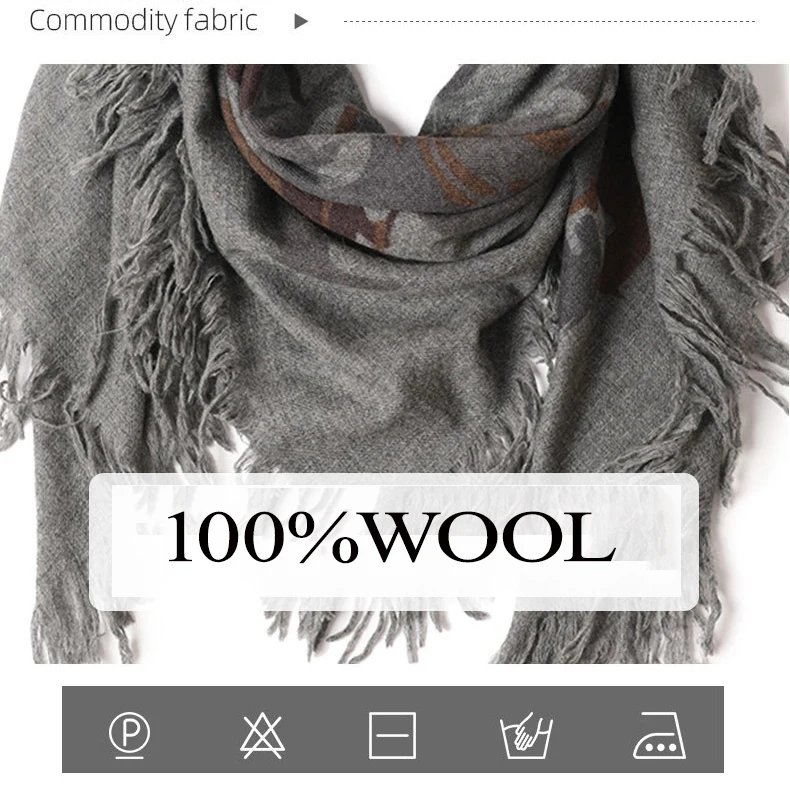 Luxus Marke Brief Winter Gedruckt Schal Frauen Kaschmir Warme Pashmina Foulard Weiblichen Schals Lange Decke Dicke Weiche Schals Wrap – Detail 5
