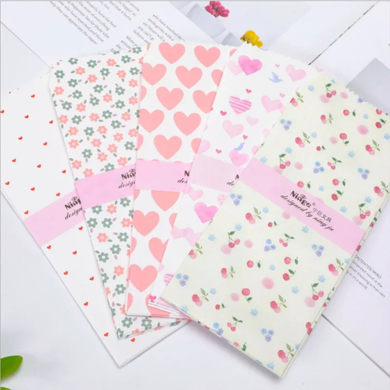 10Pcs Kawaii Paper Envelope Sweet Cute Wedding Envelope Invitation for Card Scrapbooking Gift transparent sticky notes memo pads stripes study index book tabs cute post notepads school office supply scrapbooking stationery