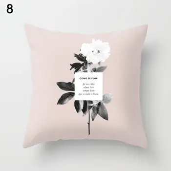 

Letter Flower Geometric Pattern Throw Pillow Case Cushion Cover Home Sofa Decor Pillow Cover Hotel Pillowcase