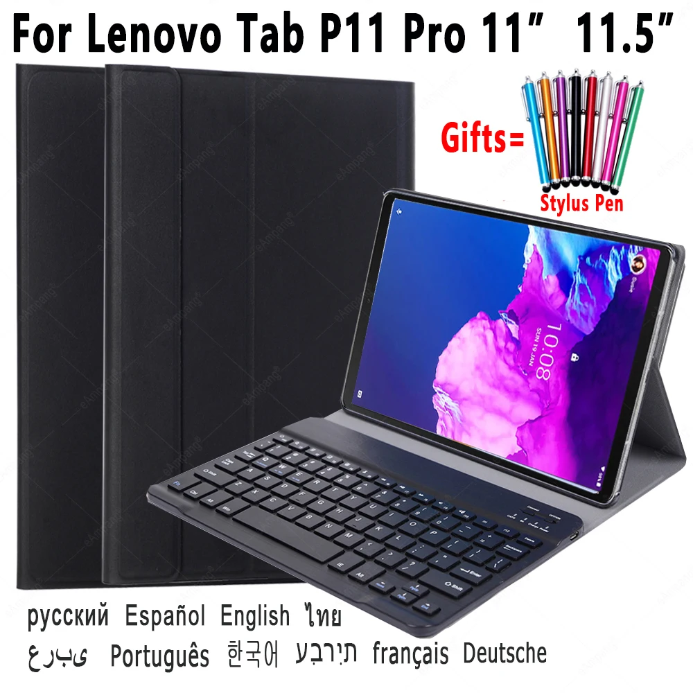Чехол с клавиатурой для Lenovo Tab P11 2021 Pro 11 5 Tab-J606F чехол со съемной беспроводной из