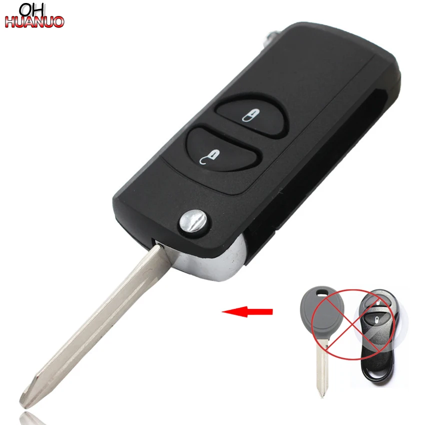 Flip Remote Key Case For Chrysler Grand Cherokee Pt Cruiser Voyager