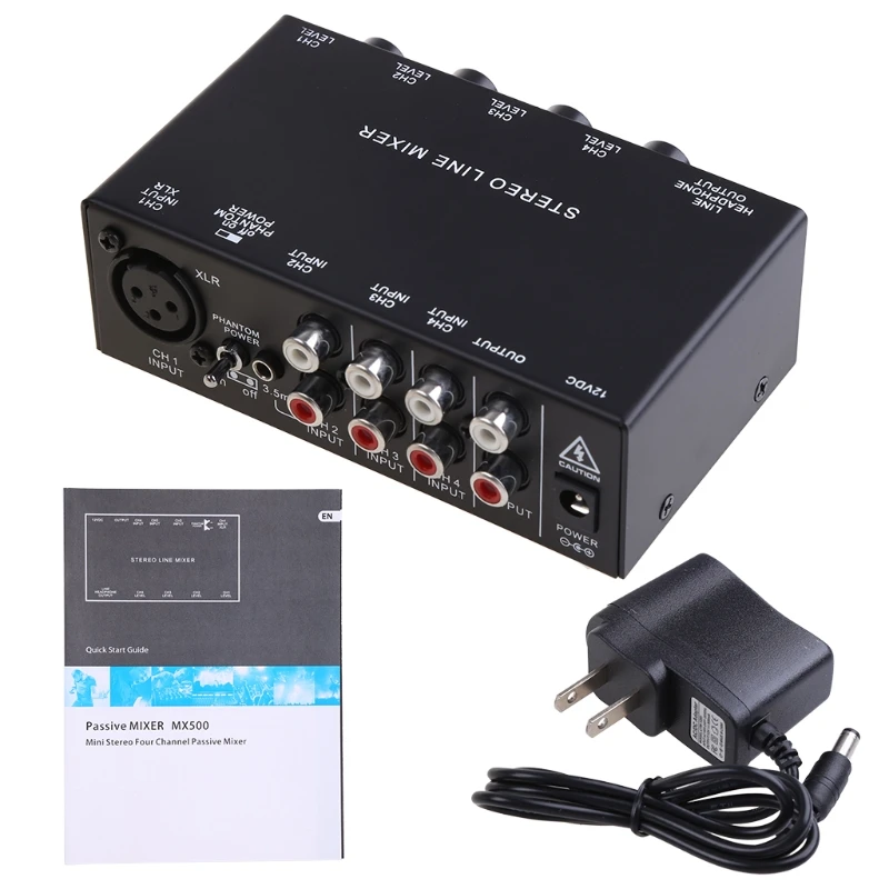 MX500 мини стерео микрофон миксер Rca 5-канальный маленький диспенсер для прямой