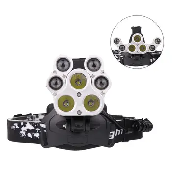 

Adjustable 90° T6 XPE LED Rechargeable Headlamp 7 Lamps Outdoor Headlight LED Headlamp Flashlight Headlamp