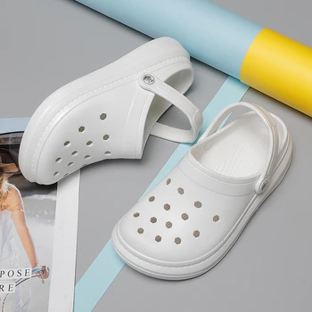 

35~47 Couple Women Shoes Clog Croc Hole Shoes Men Beach Light Sandals Home Slippers Outdoor Summer Wading Sneaker Leisure Shoes