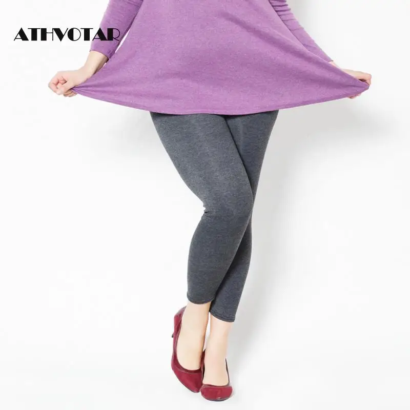 ATHVOTAR женские XL-5XL размера плюс леггинсы толстые эластичные хлопковые плотные мягкие женские леггинсы толстые мм леггинсы на осень