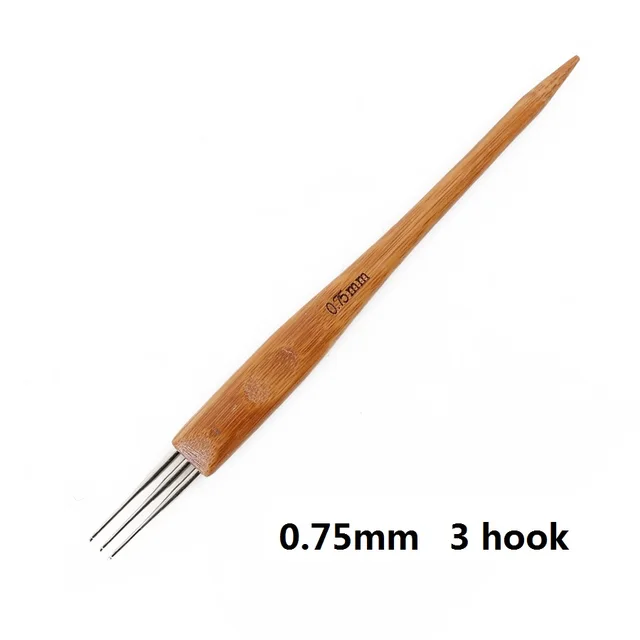 Alileader Crochet Hook Needle Hair Weaving Needle For Braids Knitting And Crochet Needles For Jumbo Braiding Twist Hair 1Pcs/Lot 0.75mm 3 tou jianwei