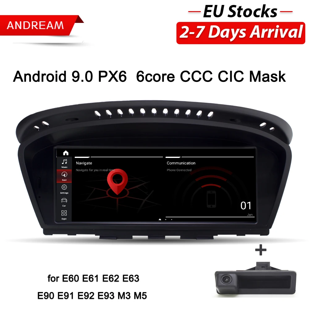 Andream 8," Android 9,0 6 ядро автомобильный мультимедийный плеер gps навигации для BMW серий 5 E60 E61 E62 серии 3 E90 E91 E92 E93 M3