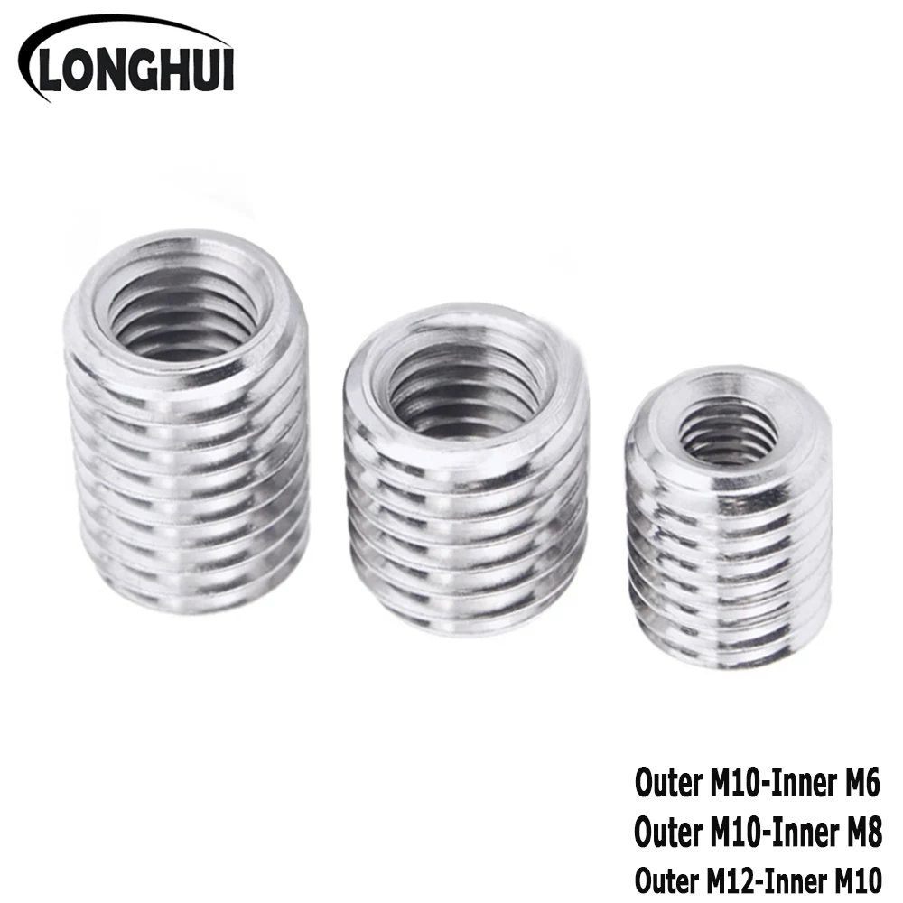 5PCS 10PCS M6-M8 M6 to M10/ M8 to M10/M10 to M12 / M14 Inside Outside Thread Hollow Pipe Coupler Conveyor Splitter Adapter Screw 10pcs pneumatic connectors for 3d printers parts bowden quick jointer coupler 1 75 3mm pipe pc4 m6 m10 fittings ptfe tube 2 4mm