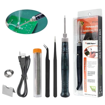 

Portable 5V 8W Electric Soldering Irons Pen Set USB interface Mini Handle Welding Repair Tools Soldering Irons Rework Station
