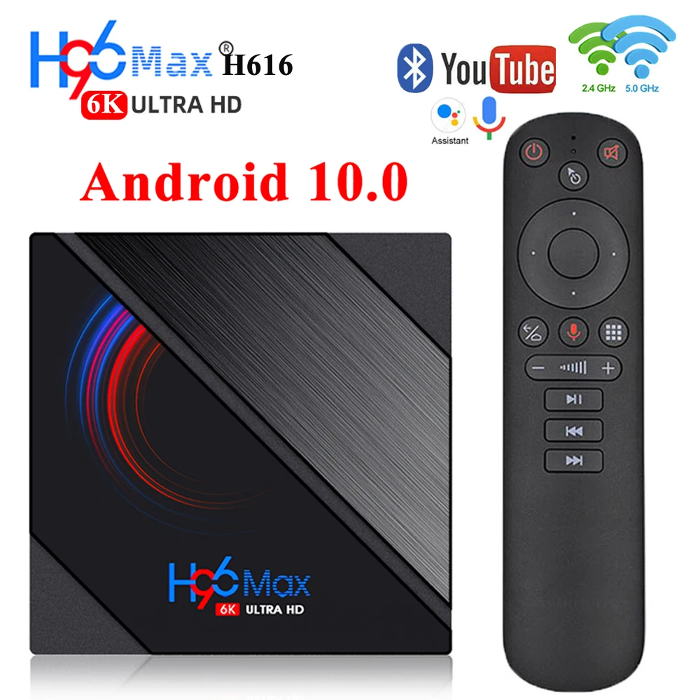 ТВ приставка Android 10 2020 H96 Max Allwinner H616 4 ГБ 32 64 Гб 6K HD 5G WiFi Youtube медиаплеер 2 H96MAX Смарт