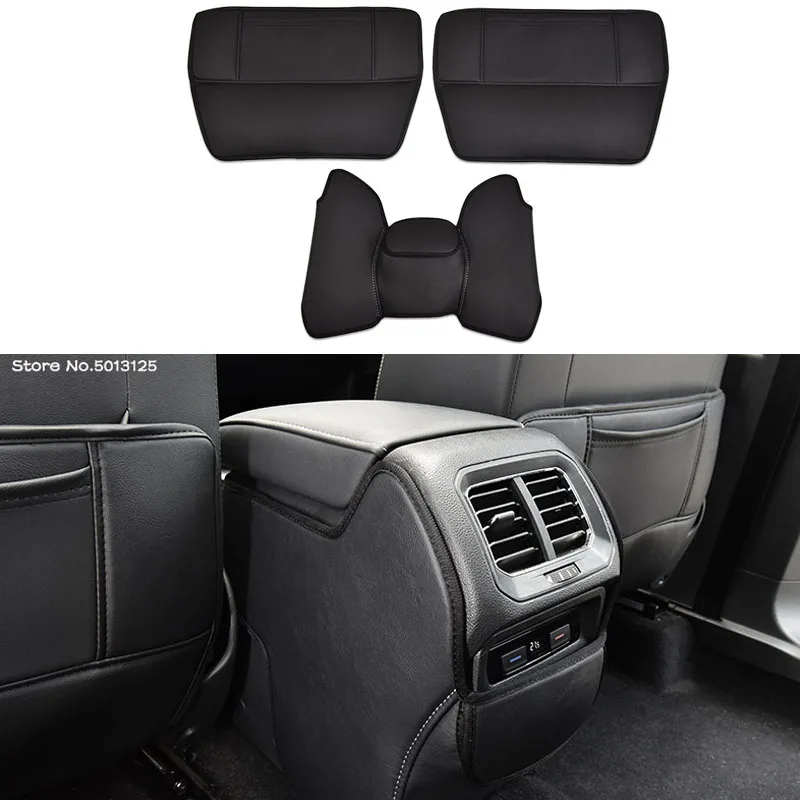 

Car Rear Seat Anti-Kick Pad Rear Seats Cover Back Armrest Protection Mat For Volkswagen VW Tiguan MK2 2017 2018 2019 2020