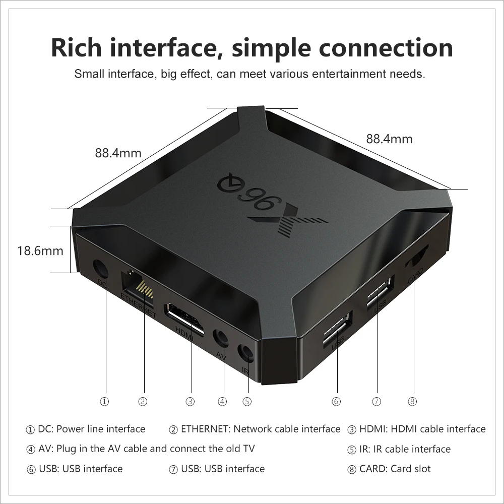 VONTAR X96 mini Android TV BOX X96mini Android 7.1 Smart TV Box 2GB 16GB  Amlogic S905W Quad Core 2.4GHz WiFi Android 9.0 1GB8GB - AliExpress