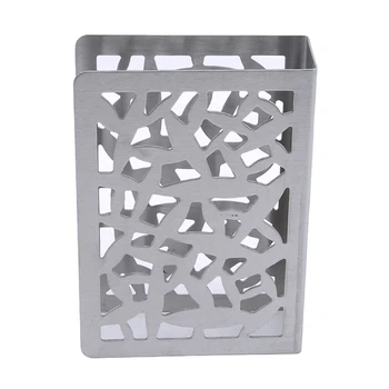 

Stainless Steel Napkin Rack Box Tissue Holder Cutlery Floral Hollow-Out Design Table Decoration Tissue Boxes New