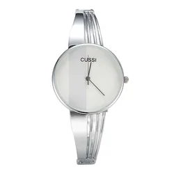 Rose Gold Luxury Women's Bracelet Watch - Elegant Ladies Wristwatch (Silver)