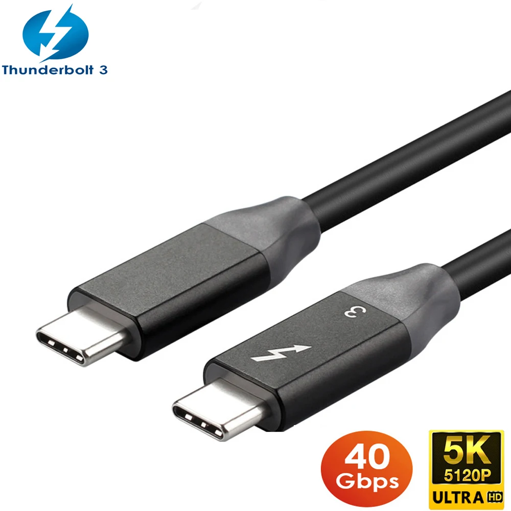 Thunderbolt 3 кабель со штыревыми соединителями на обоих концах для подключения 40