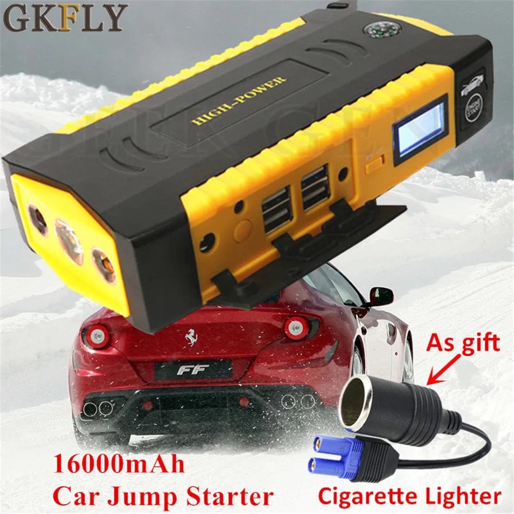 Skup GKFLY urządzenie do uruchamiania awaryjnego samochodu Power Bank 600A przenośny wzmacniacz do akumulatora samochodowego ładowarka 12V urządzenie zapłonowe benzyna rozrusznik samochodowy diesel Buster
