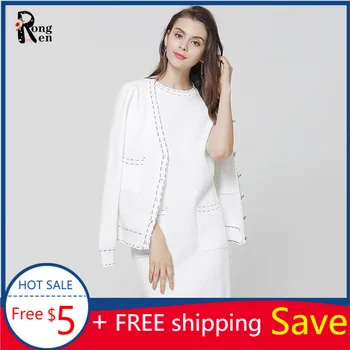 

2020 Fall Knitwear Dress Long Sleeve Casual Coat Two Piece Women's Dress Fall Clothes for Women Skirt and Top Set
