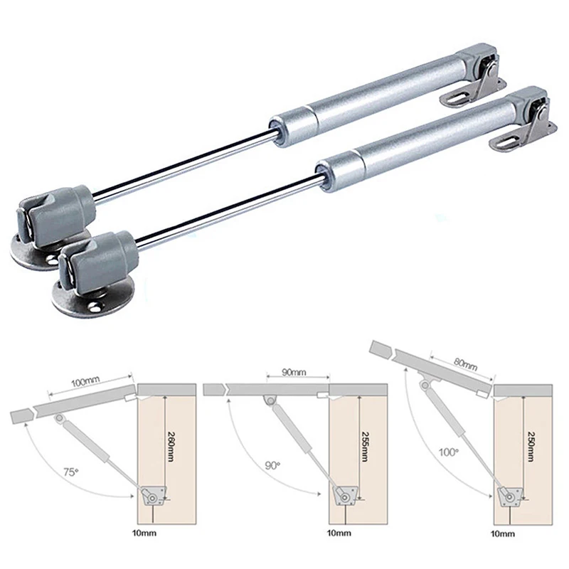 2PCS Cabinet Door Lift Up Hydraulic Gas Spring-Lid Flap Stay Hinge Strut Support