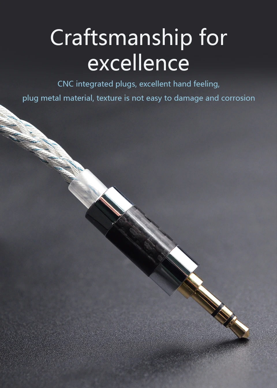 CCA Hydro 784 シルバー&ブルー アップグレードケーブル KZ 8 コアシルバーブルーハイブリッド 784 コア銀メッキ