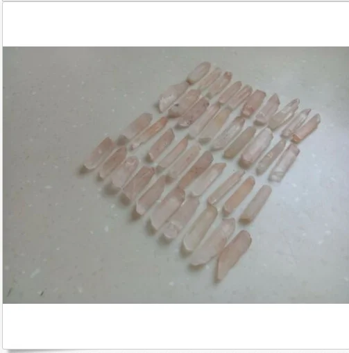 40 шт. натуральный розовый Lemurian Seed кварцевый кристалл точечный ...