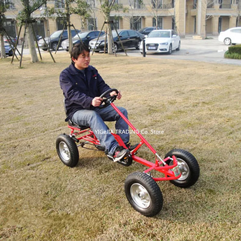 Pedal Go Kart For Teens Above 10 Ages, Adult Gokart with Hand Brake, 16 Inch Inflatable Wheel Pedal Go Kart For Teens Above 10 Ages, Adult Gokart with Hand Brake, 16 Inch Inflatable Wheel