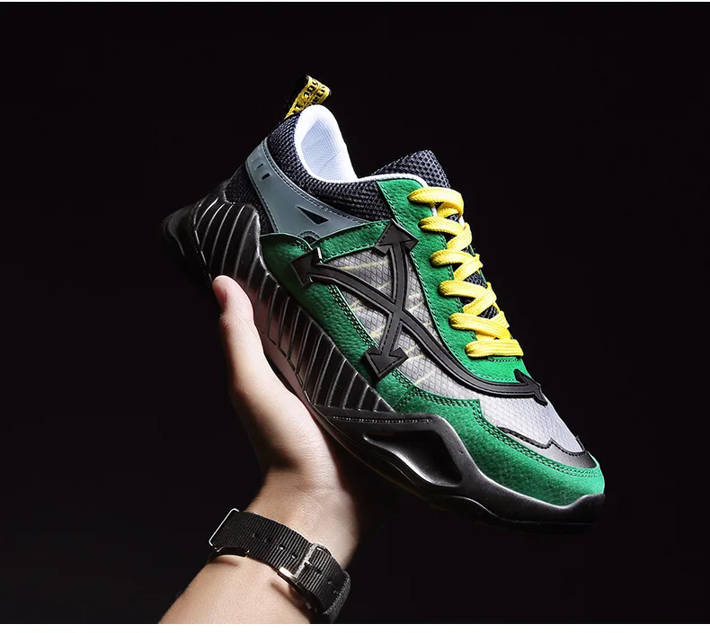 Online Celebrity Hot Selling Daddy Shoes Men's Athletic Shoes Breathable Mesh Running Shoes Thick Bottomed Extra High Casual Sho