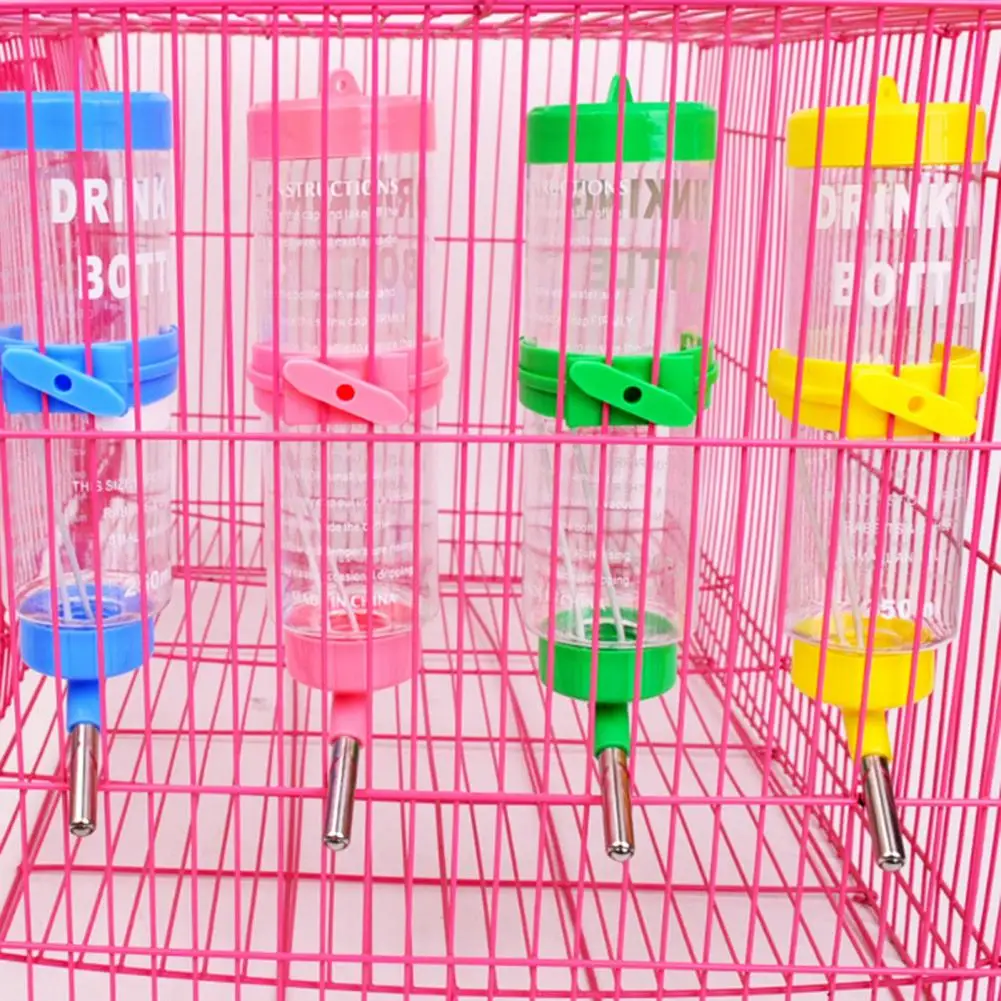 1PC 80ML/125ML Plastic Hamster Drinker Steel Ball Design Non-Drip Small Animal Hanging Auto Dispenser Pet Supplies