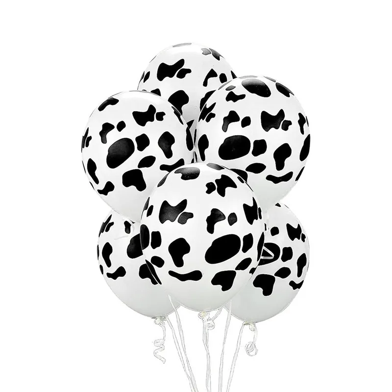 

30pcs 12inch Cow Print Latex Balloon For Baby Shower Bridal Shower Farm theme 8th Birthday Party Decorations Ballon Supplies
