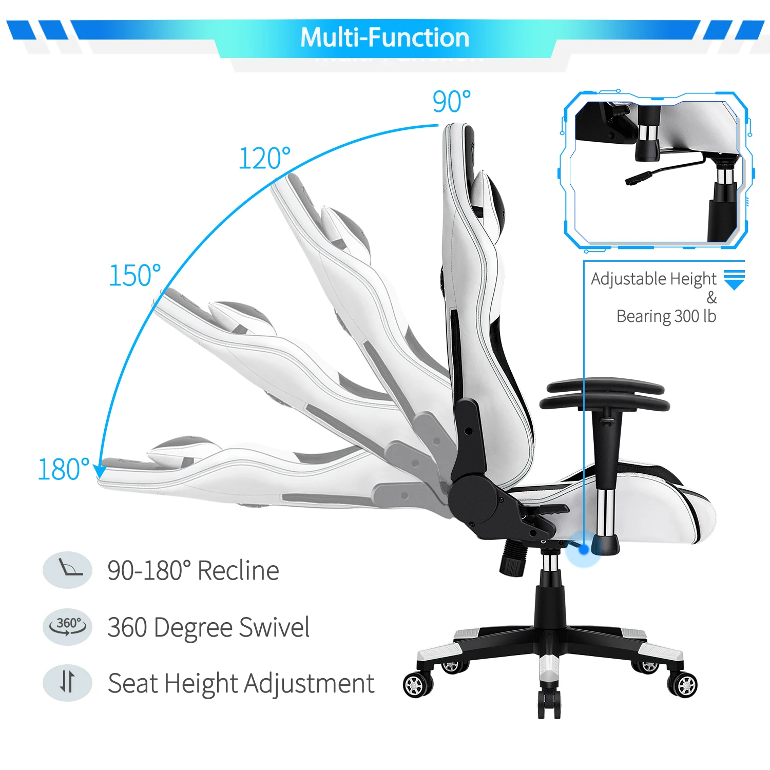 Furgle gaming chair white with ultra soft leather boss chair office chair furniture wcg game computer chair play free shipping Furgle gaming chair white with ultra soft leather boss chair office chair furniture wcg game computer chair play free shipping