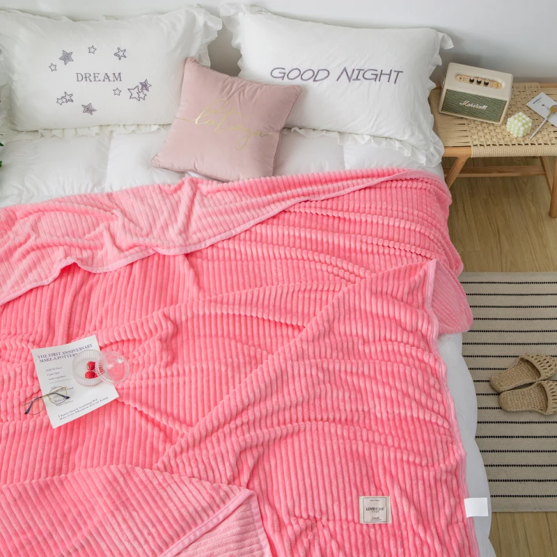 LREA кровати и диван розовое одеяло зимняя полярная ткань покрывало одеяла для украшения дома флис подтягивает комфортную кожу