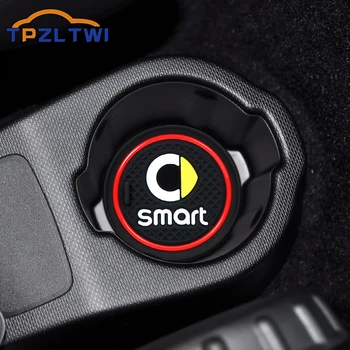 

TPZLTWI Anti-Slip Gate Slot Cup Mat for Smart 453 fortwo forfour Interior Non-slip mat Accessories Door Pad Car Styling Stickers