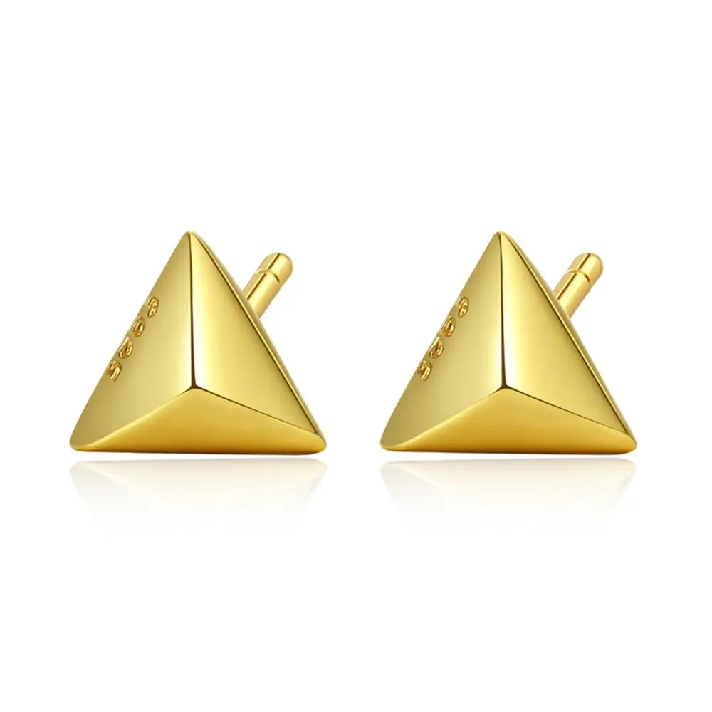 

Fenchen 925 Silver Small Solid Triangle Stud Earrings for Women Geometric Earrings Jewelry Girls Daily Wearing Brinco Gift AE173