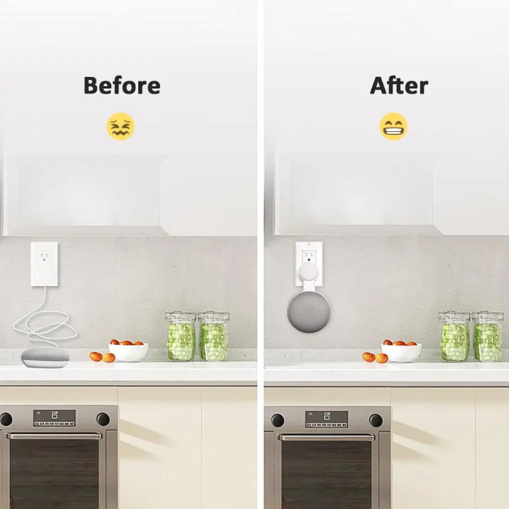 Управление кронштейн для Google Home Мини голосовой помощник на выходе настенный держатель шнур штекер в кухне спальня