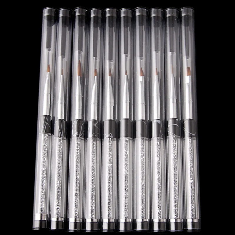 Инструменты для ногтей окрашенная ручка для рисования крючок линия ход ручка-резак для рисования Прозрачная Ручка Маленькая кисть