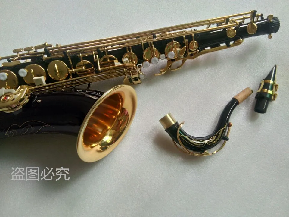 Tenor Sax лучшее качество черный золотой ключ тенор саксофон в плоской мелодии