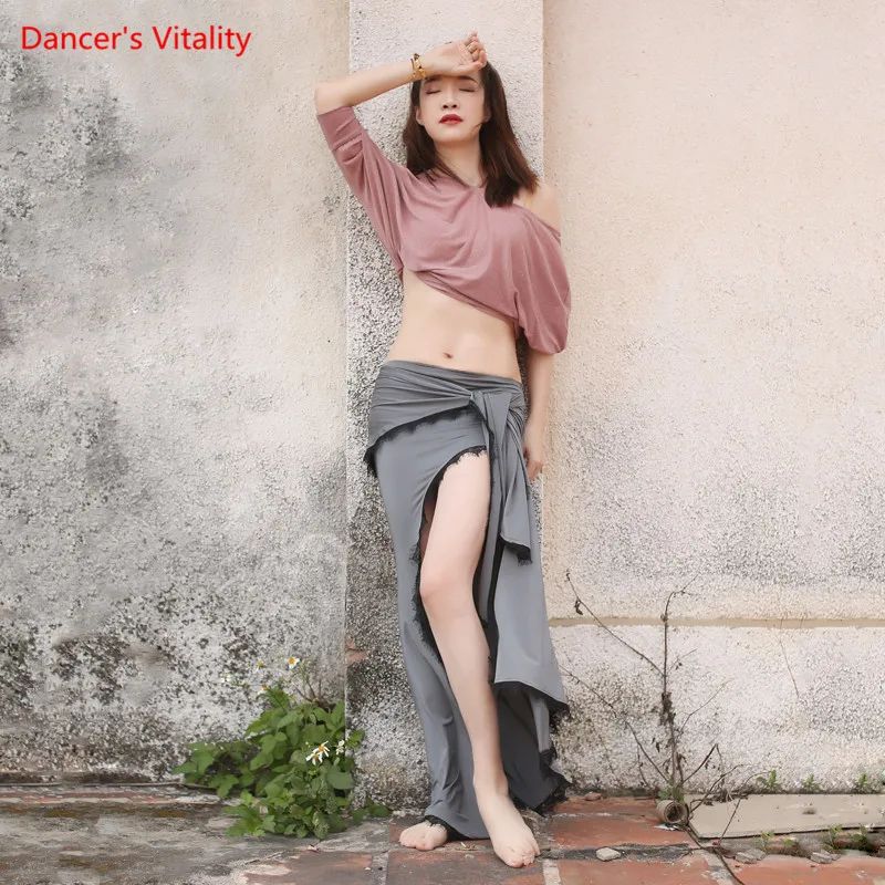 Belly Dance Practice Clothes Female Temperament Halter Top Performance Clothing Oriental Dancing Sexy Training Skirt Suit | Тематическая
