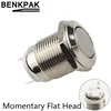 BENKPAK 12mm Étanche Momentanée Métal Bouton-Poussoir De Voiture Démarrer Corne Haut-Parleur Cloche Automatique Réinitialiser 12mm métal commutateur ► Photo 2/6