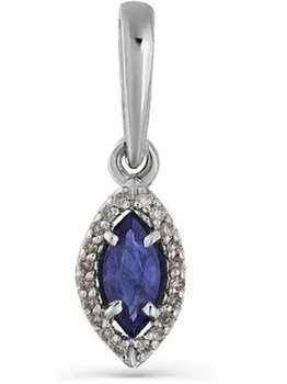 

Master brilliant pendant with sapphire and white gold diamonds