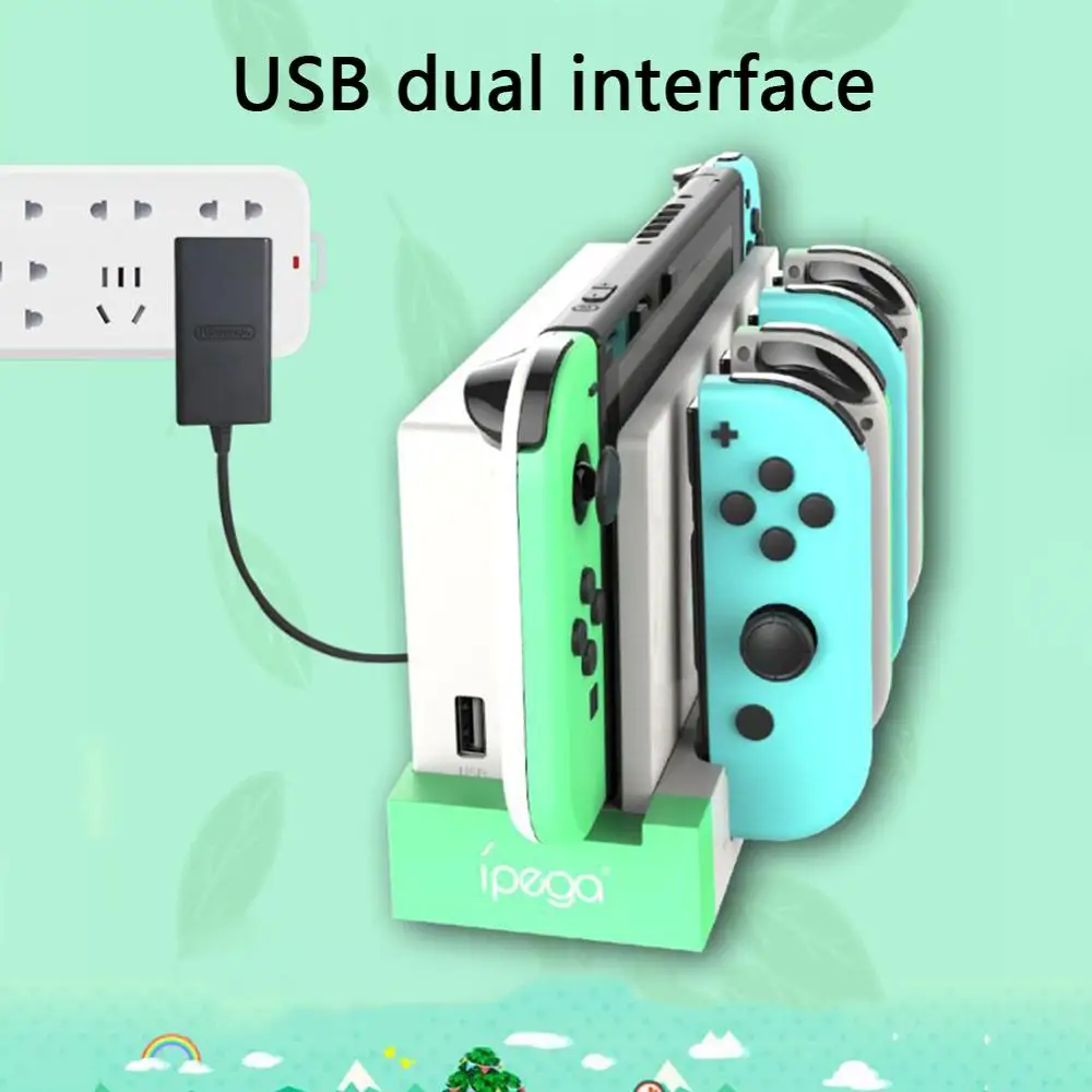 Dustproof Charger Charging Station Portable Small PG-9186 Carrying Decor for Switch Joy game Con Game Controller